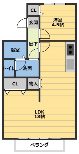 【セジュールIBAの間取り】