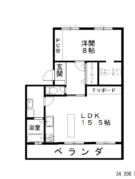 コーポ緑ケ丘の間取り