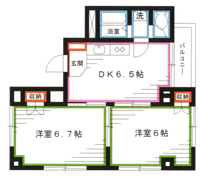 中野区新井のマンションの間取り