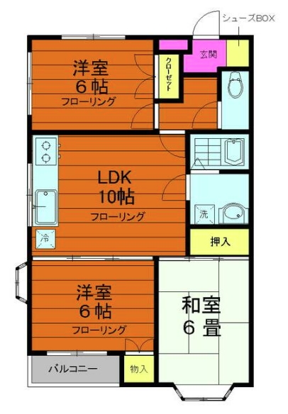 ビューテラス　Bの間取り