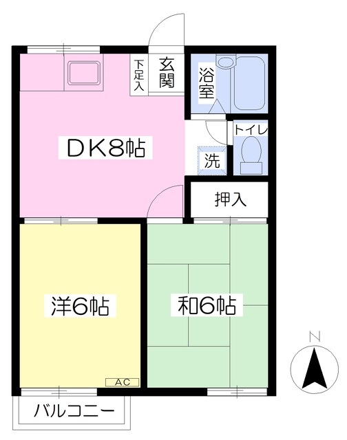 エンジェルハイツ１０の間取り