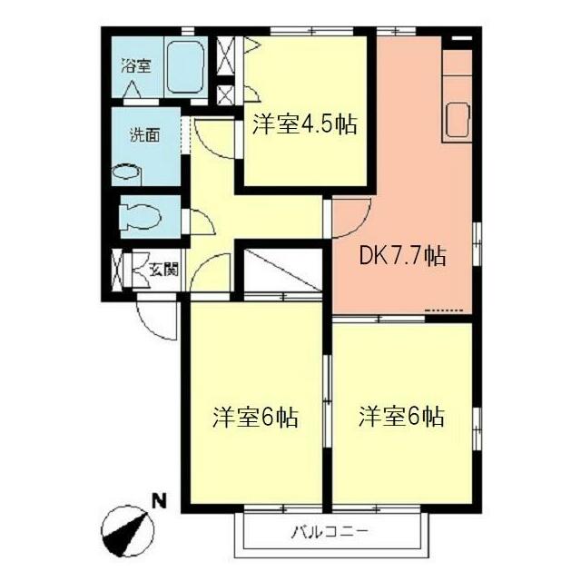 足柄上郡開成町吉田島のアパートの間取り