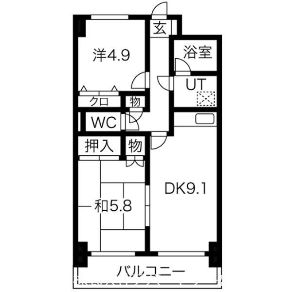 グリーンキャピタル材木町第3の間取り