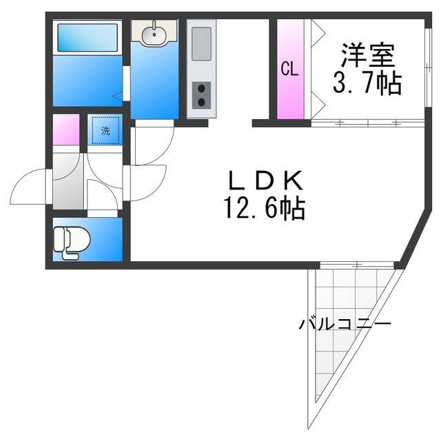 シティコート住吉大社駅前の間取り