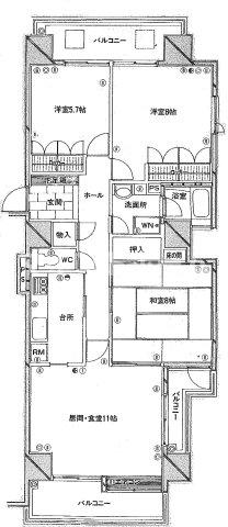 メゾン・デュ・ボンヌール里見町の間取り