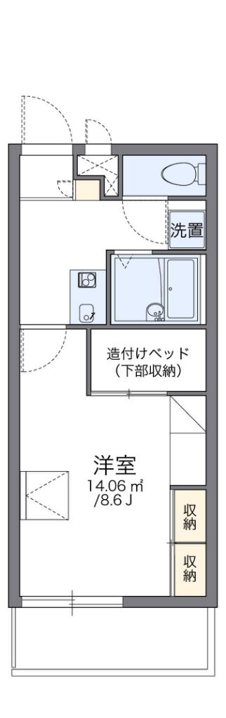 レオパレスフォレスト錦の間取り