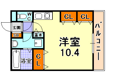 芦屋市大桝町のマンションの間取り