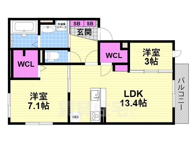 仮称D-ROOM北条1丁目の間取り