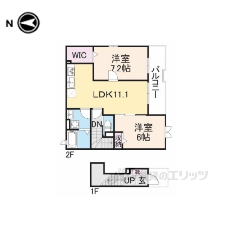 大和郡山市額田部北町のアパートの間取り