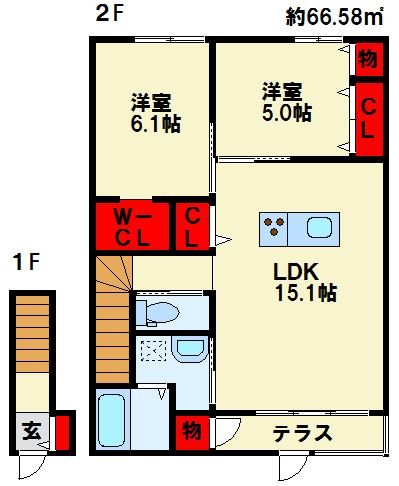 メゾンリバーツの間取り