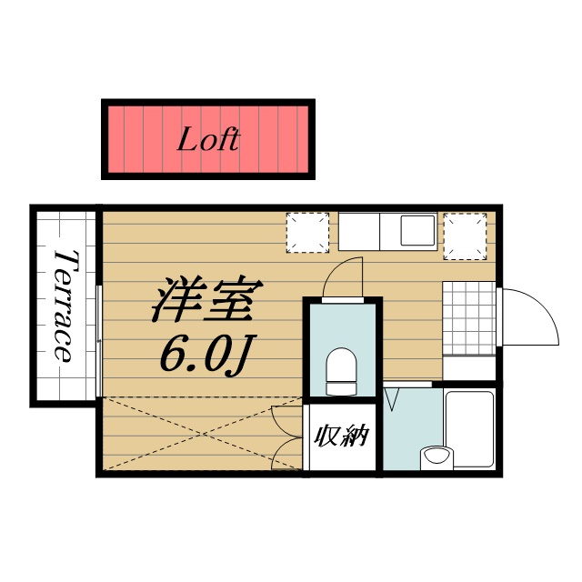 千葉市緑区おゆみ野のアパートの間取り