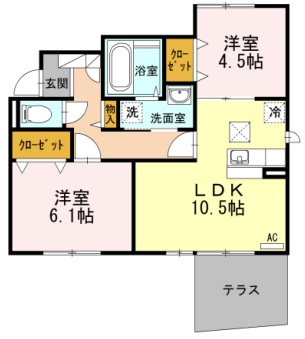 【足柄上郡松田町松田惣領のアパートの間取り】