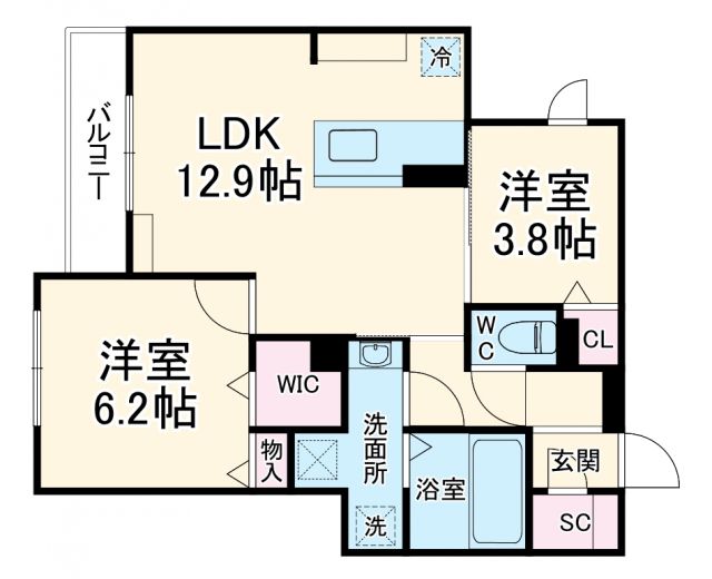 Clashist城北公園の間取り