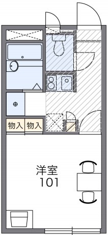 玉野市宇野のアパートの間取り