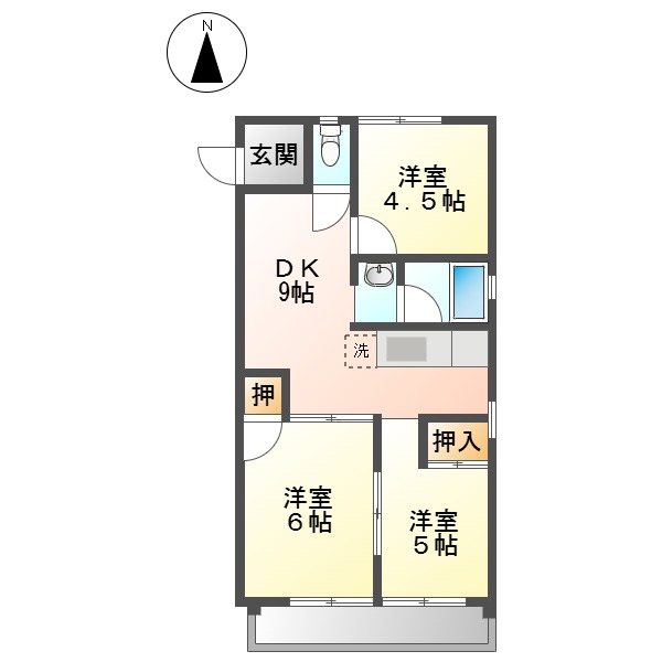 アイエスビル平安通の間取り