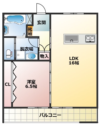 吾川郡いの町のアパートの間取り