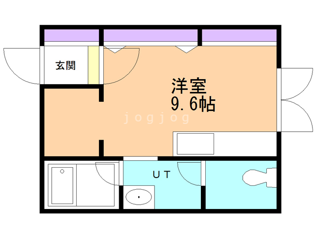 小樽市桂岡町のアパートの間取り