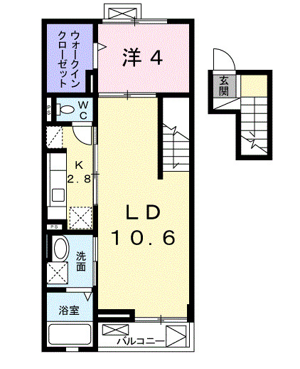 府中市是政のマンションの間取り