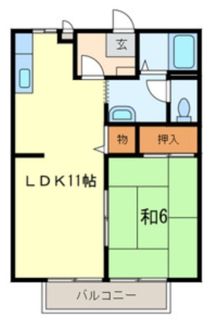 Clair溝端の間取り