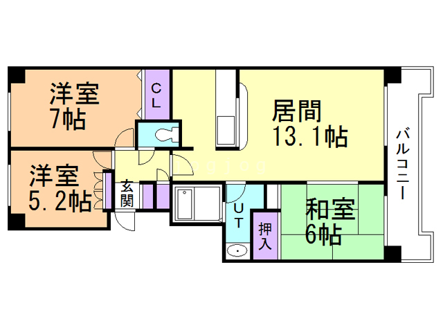 ロジェ福住の間取り