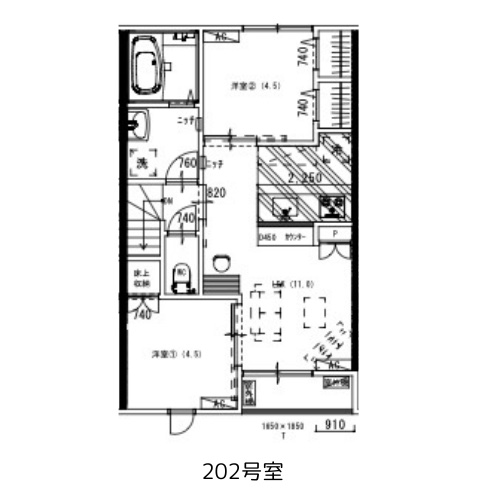 風とみどりのカシェット 華 - HANAの間取り