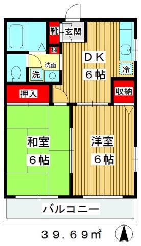 板橋区東新町のアパートの間取り