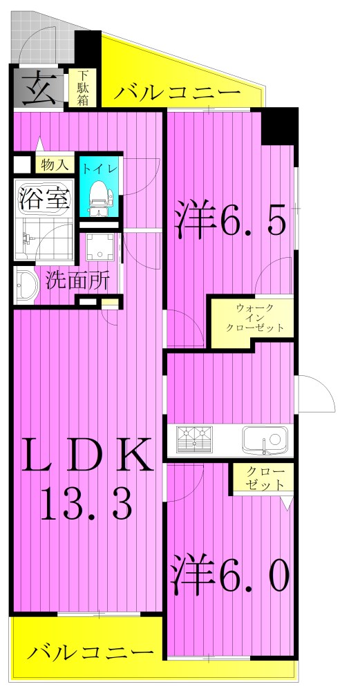 レーベンリヴァーレクロス東京の間取り