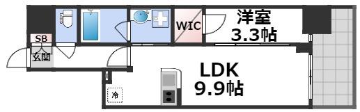 RJRプレシア南堀江の間取り