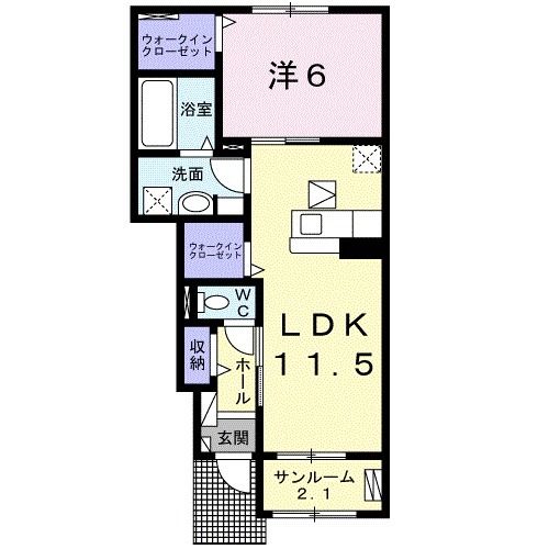 柴田郡柴田町大字船岡のアパートの間取り