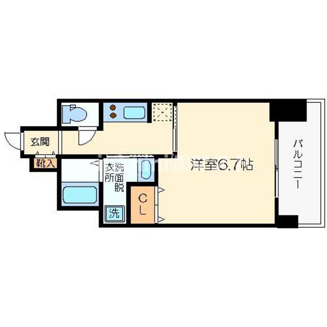 大阪市中央区釣鐘町のマンションの間取り