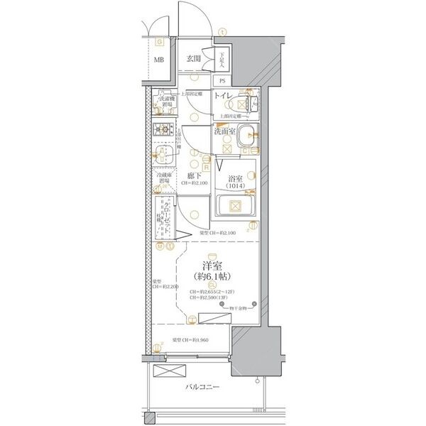 名古屋市西区浅間のマンションの間取り