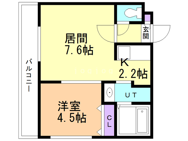 札幌市北区北十七条西のマンションの間取り