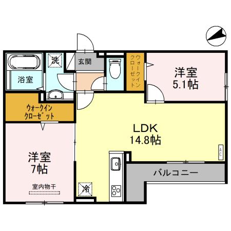 大阪市鶴見区今津南のアパートの間取り