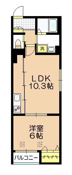 北区十条仲原のマンションの間取り