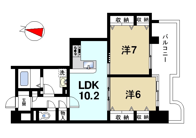 奈良市大森西町のマンションの間取り