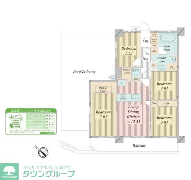 江戸川区松江のマンションの間取り