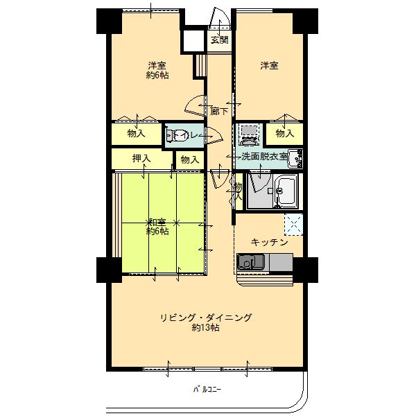 ローゼンクローネの間取り