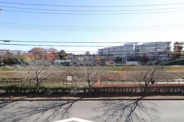 眺望　正面に建物が無いので気にせず窓を開けられます。