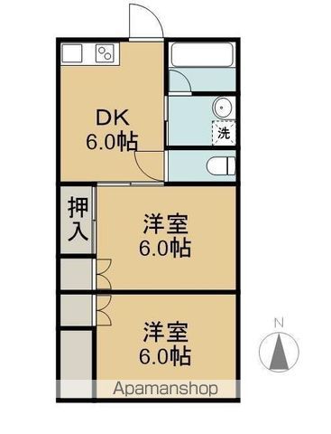 徳留アパートの間取り写真
