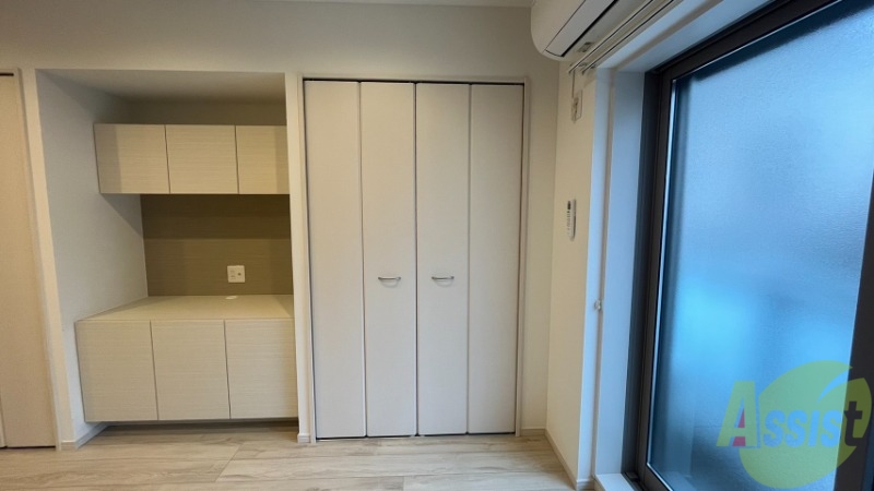 収納　大容量のクローゼットがあり収納にも困りません。