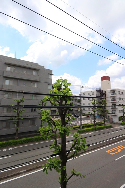 眺望　馬引沢通りが見えます。