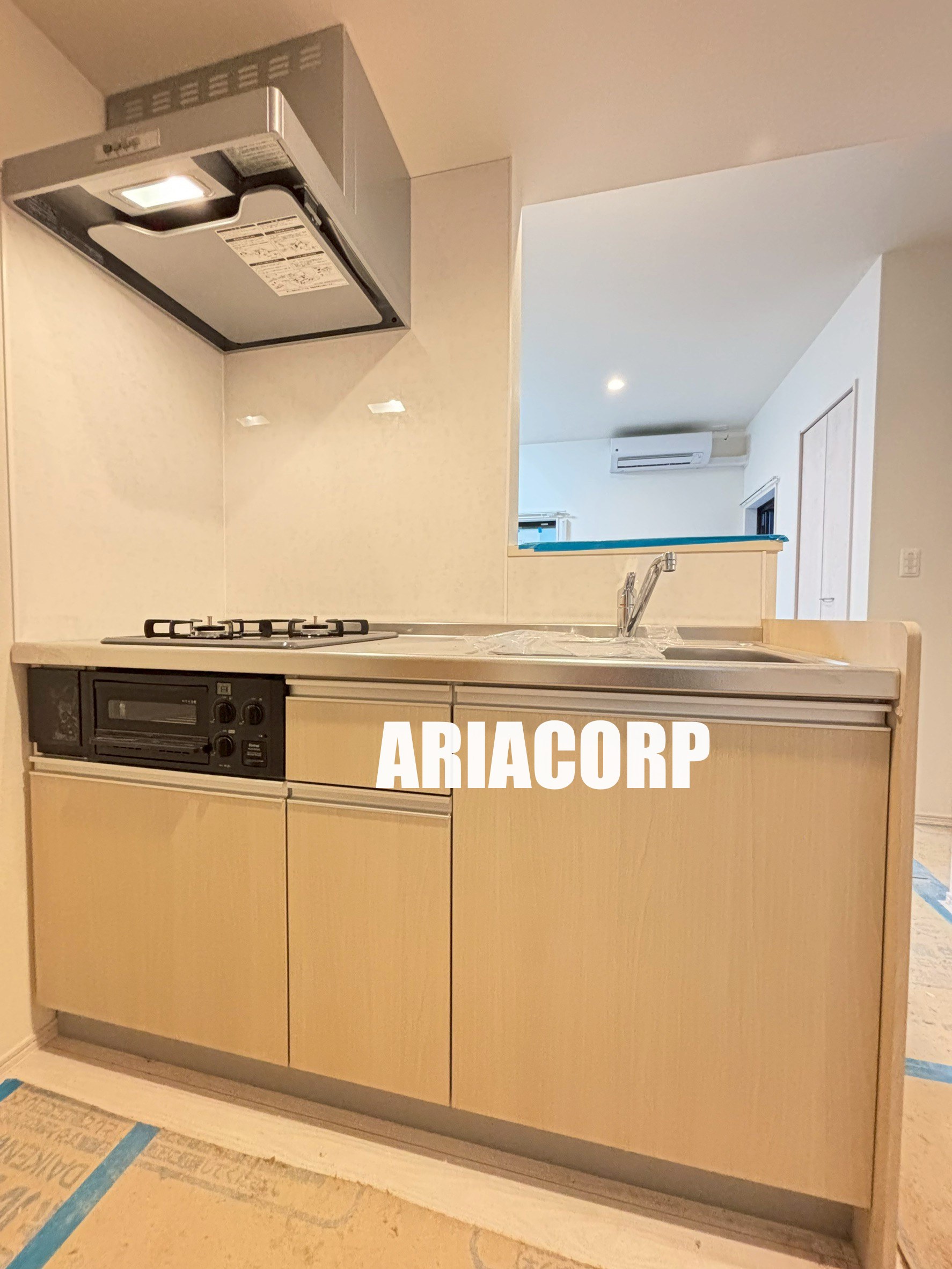 キッチン　2口コンログリル付きのシステムキッチン！