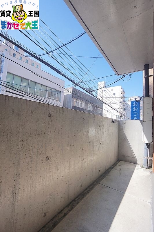 バルコニー　洗濯機置き場