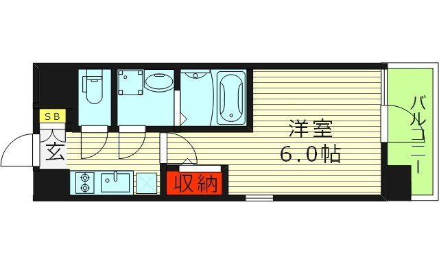 エスリード大阪NAGAHORI GATEの間取り写真