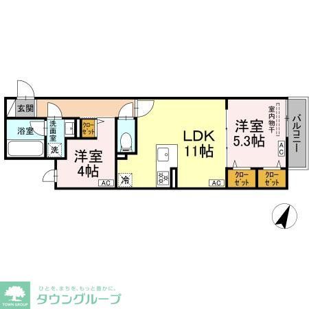 西武新宿線 鷺ノ宮駅 徒歩12分 3階建 築1年の間取り写真