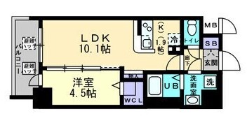 ＪＲ山陽本線 福山駅 徒歩10分 15階建 築4年の間取り写真