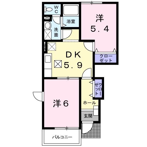 ル.レーヴの間取り写真