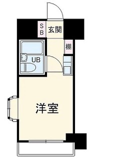 ＪＲ京浜東北線 横浜駅 徒歩15分 9階建 築39年の間取り写真