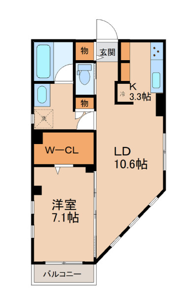 ＪＲ総武線 平井駅 徒歩5分 3階建 築4年の間取り写真