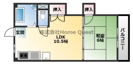 山本北コーポラス1号の間取り写真